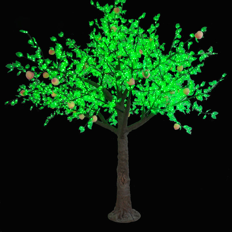 LED artificial Tree lights Simulated Fruit Tree peach Tree Outdoor lighted trees,Height: 3m(9.8ft)