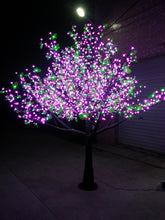 Load image into Gallery viewer, LED simulation tree lamp Artificial cherry blossom and green leaf luminescent tree lamp Height:3m(9.84ft)

