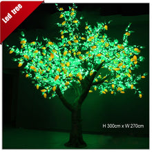 Load image into Gallery viewer, LED artificial Tree lights Simulated Fruit Tree Mango Tree Outdoor lighted trees,Height: 3m(9.8ft)
