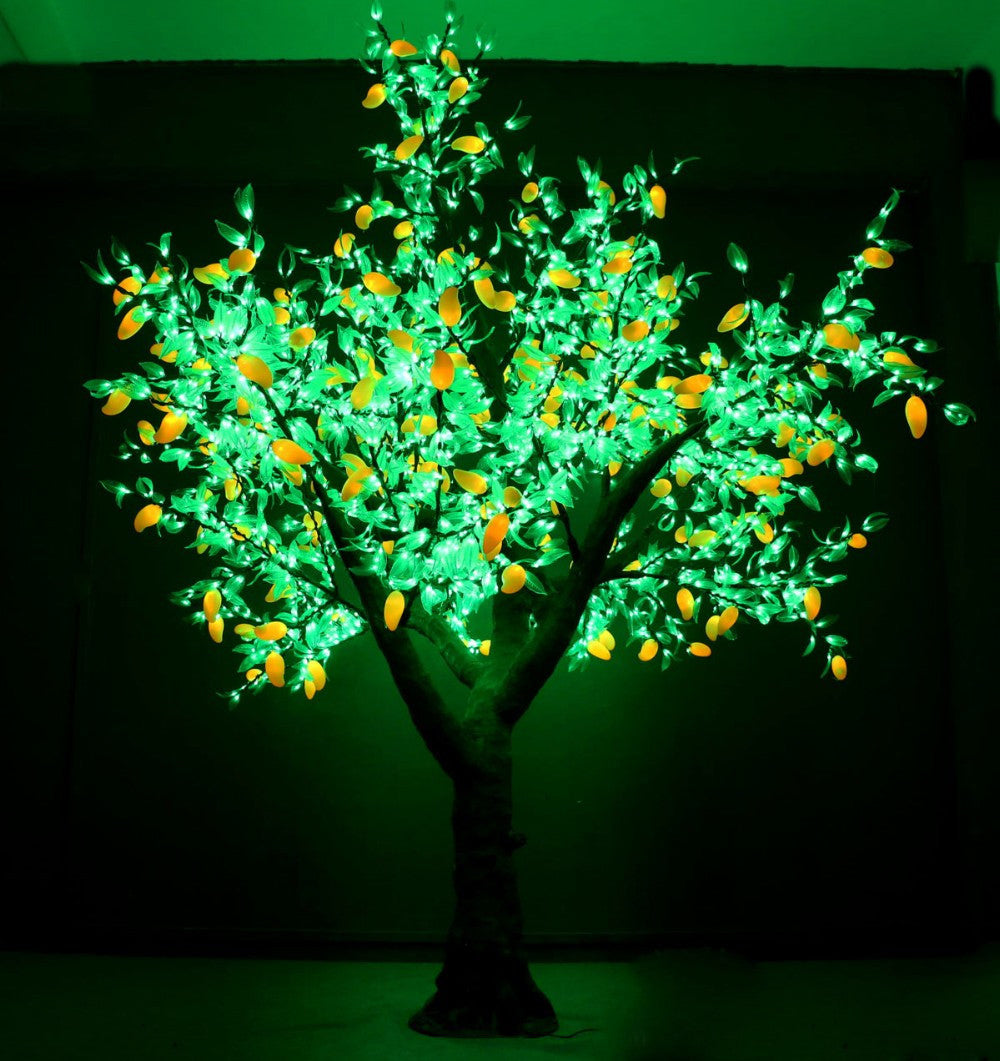 LED artificial Tree lights Simulated Fruit Tree Mango Tree Outdoor lighted trees,Height: 3m(9.8ft)