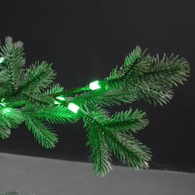 Realistic artificial pine needle and branch detail for LED pine tree lights