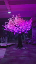 Load and play video in Gallery viewer, DMX512 smart controlled Multi color LED Ginkgo tree lights Height:4m(13ft)
