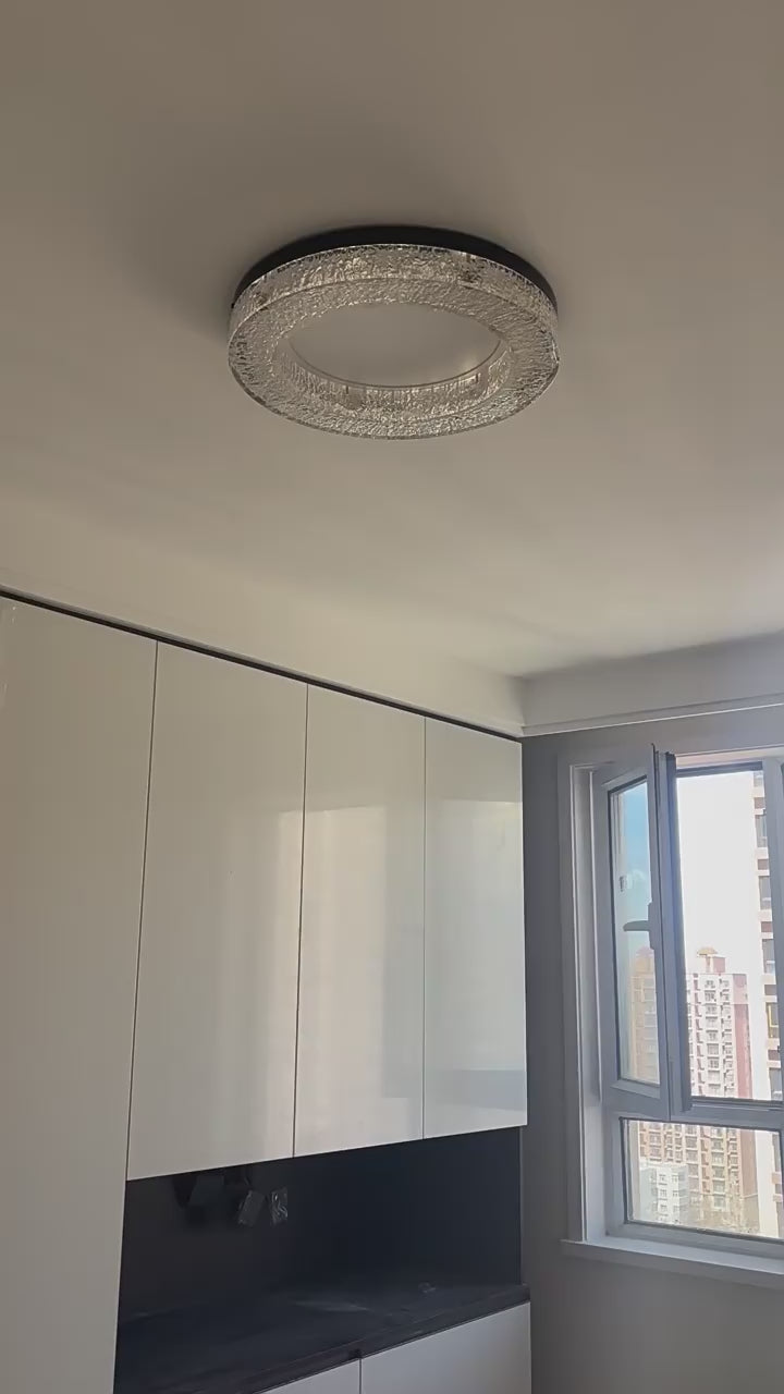 Pure copper acrylic round ceiling lamp