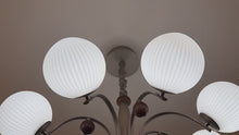 Load and play video in Gallery viewer, 8 light round chandelier restaurant living room room glass ball lamp
