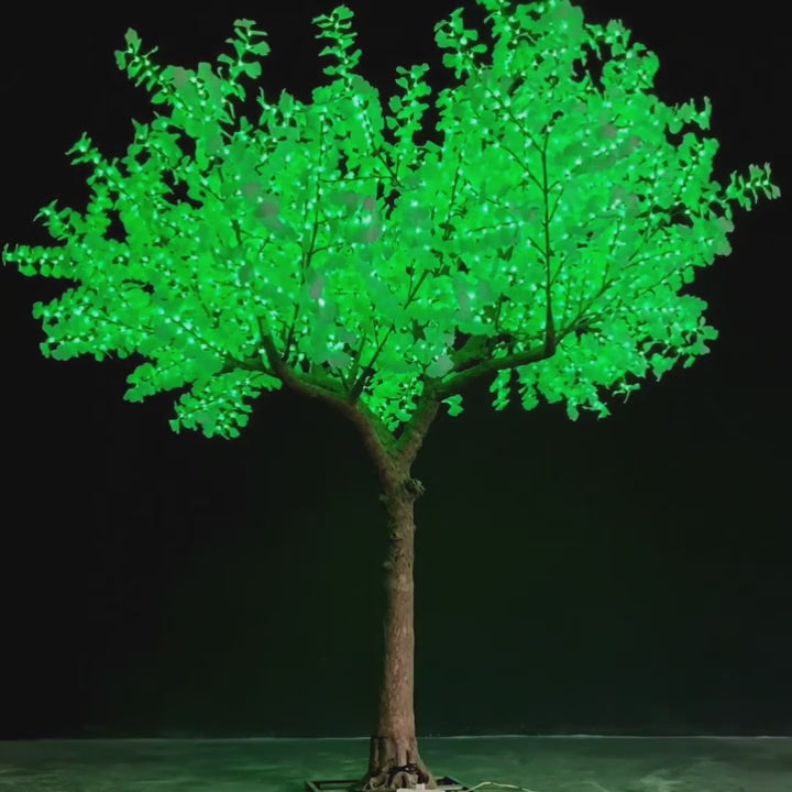 RGBW LED high simulation ginkgo tree light,Height: 3m(9.84ft)