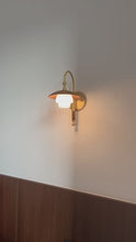 Load and play video in Gallery viewer, Copper glass LED wall lamp
