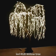 Load and play video in Gallery viewer, LED Simulated weeping willow tree light Height:3m(9.84ft)

