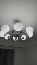 Load and play video in Gallery viewer, 8 light round chandelier restaurant living room room glass ball lamp
