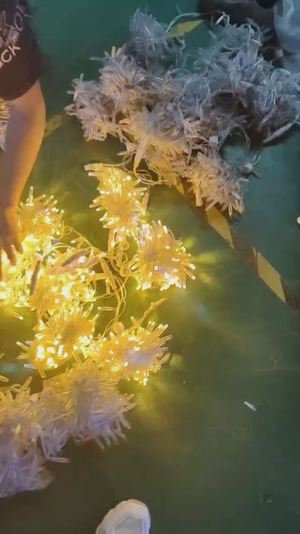 Outdoor PVC Wire LED String Lights 10m 100 LEDs for Holiday Decoration