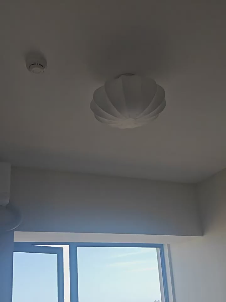 Silk lampshade pendant light white Ceiling Light Fixtures