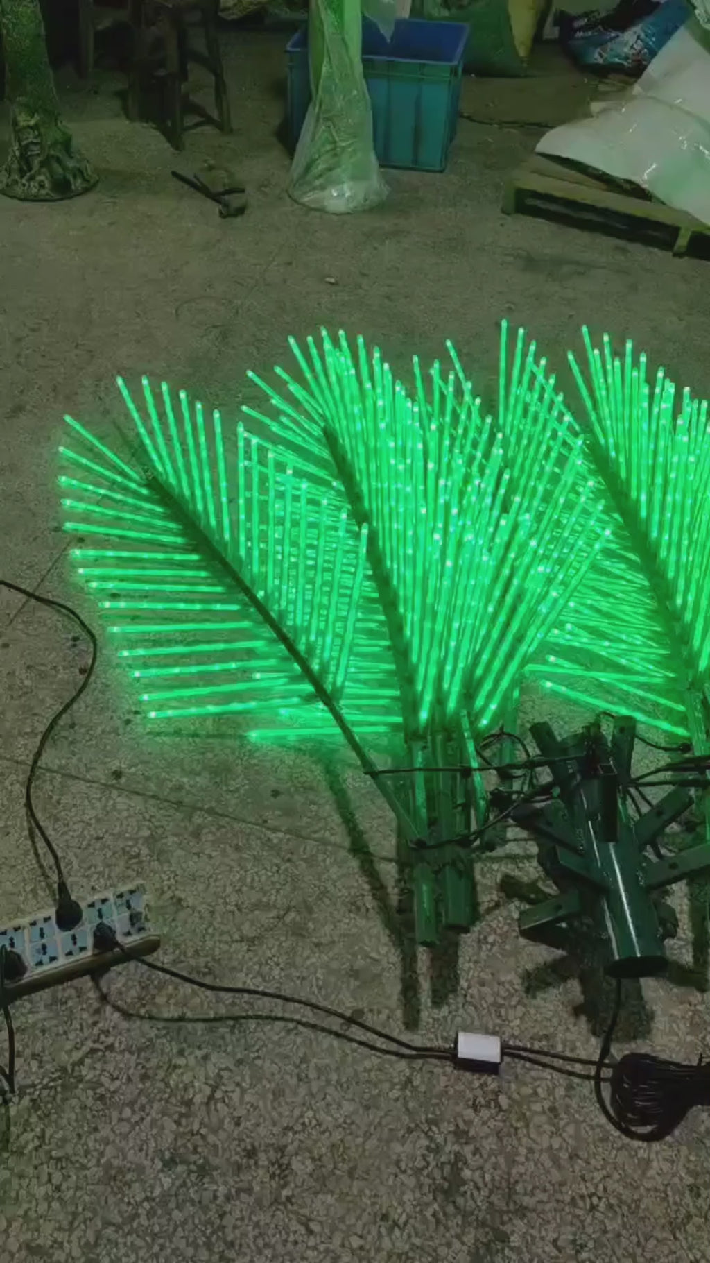 Glow-in-the-dark LED tree accents
