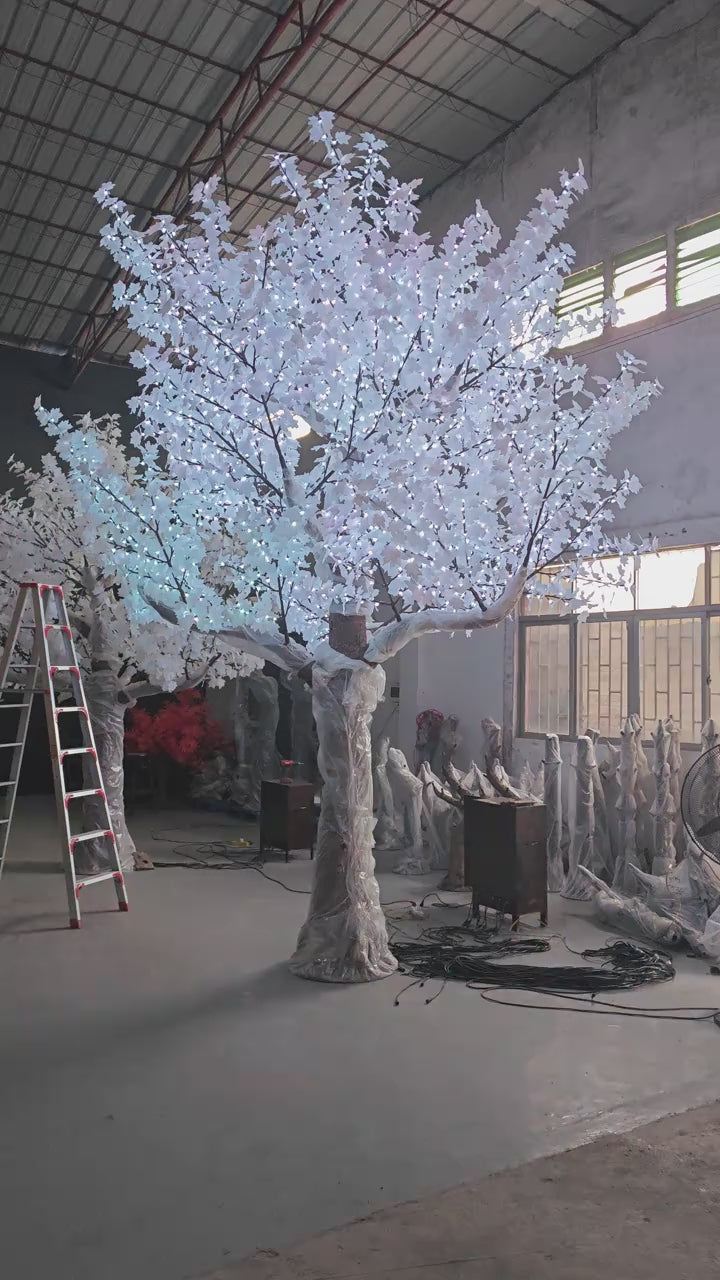5m RGBW LED super high simulation maple tree light multicolor effect with remote control