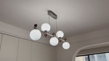 Load and play video in Gallery viewer, 5 light 6 light round chandelier restaurant living room room glass ball lamp
