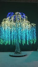 Load and play video in Gallery viewer, DMX512 smart controlled Multi color large outdoor LED willow tree lights 11ft (3.5m)
