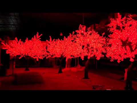 LED high simulation tree lamp LED maple tree lights outdoor tree lights,Height:2.8m(9ft)