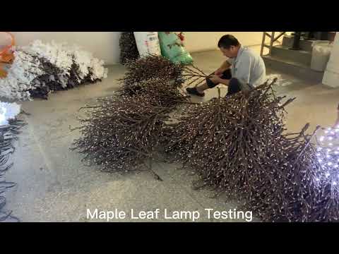 LED High simulation tree branch maple leaf lights