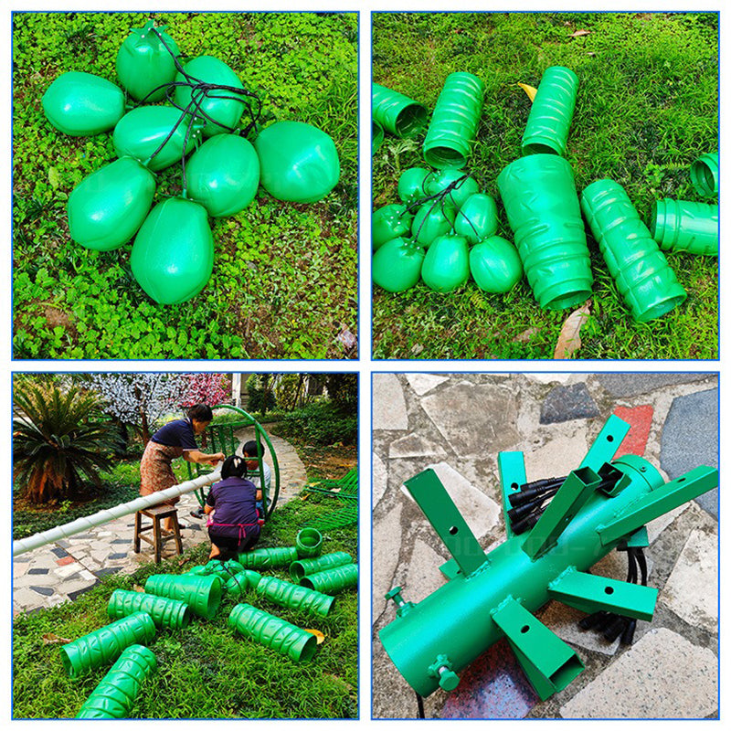 Coconut cluster detail for LED coconut palm tree light, decorative accessories for realistic appearance