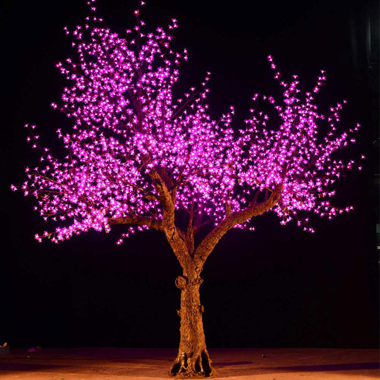 Close-up of RGBW LED cherry blossom petals, high simulation leaves for outdoor tree light