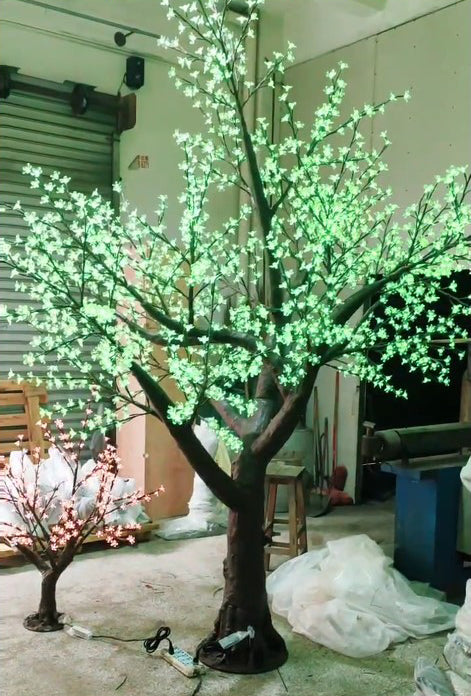 2.8m RGBW LED high simulation cherry blossom tree light with green lighting effect