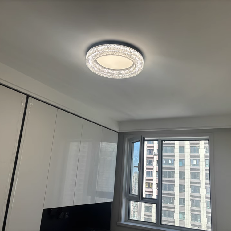 Pure copper acrylic round ceiling lamp