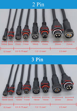 Load image into Gallery viewer, IP67 Waterproof Male Female Power Plug 2/3Pin Electrical Cable Connector Socket

