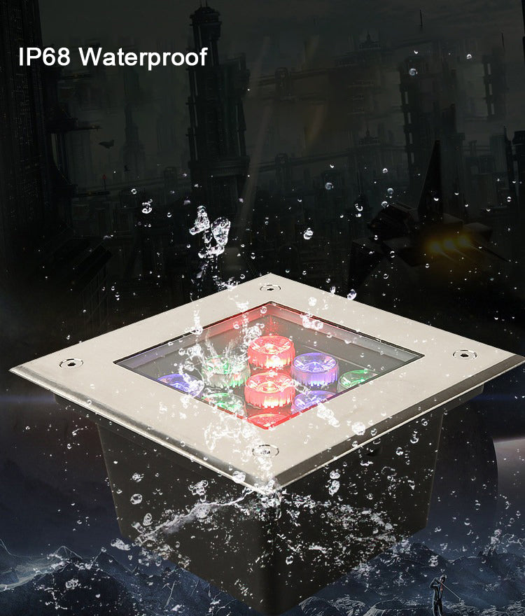 IP68 waterproof square LED underground light for outdoor buried installation