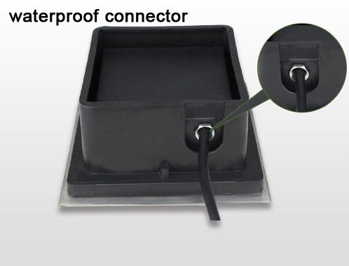 Square LED underground light waterproof cable connector detail