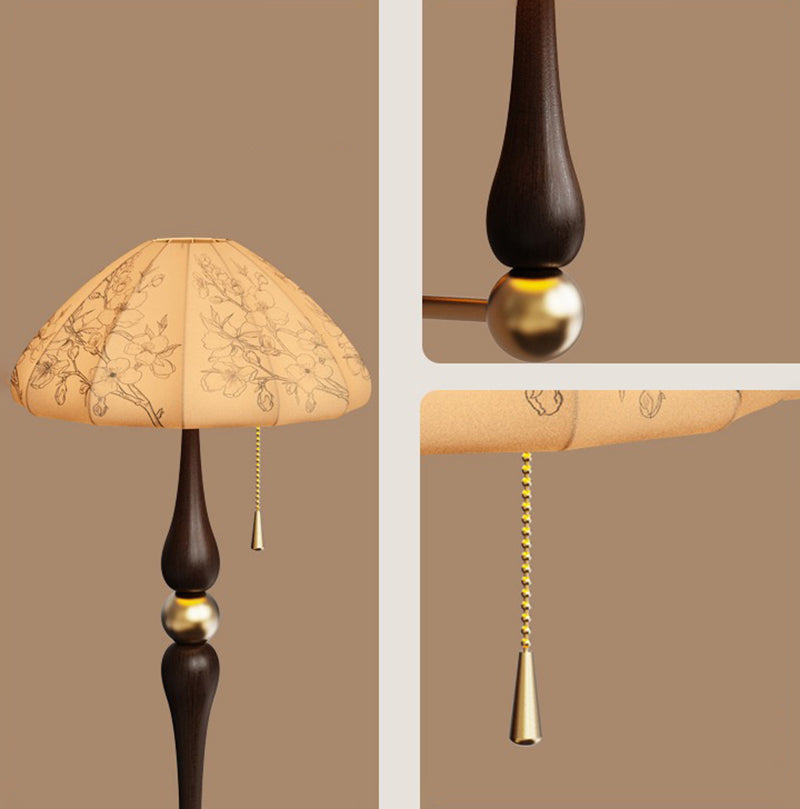 Vintage fabric desk lamp room floor lamp