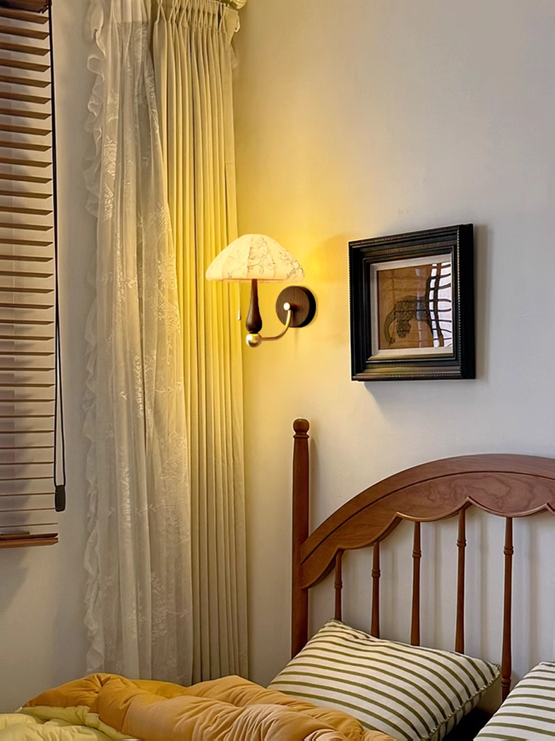 Vintage fabric wall lamp room pendant light