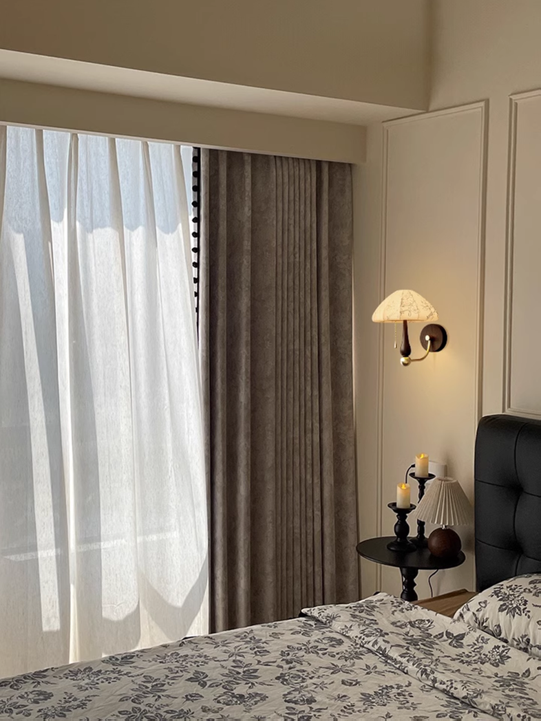 Vintage fabric wall lamp room pendant light