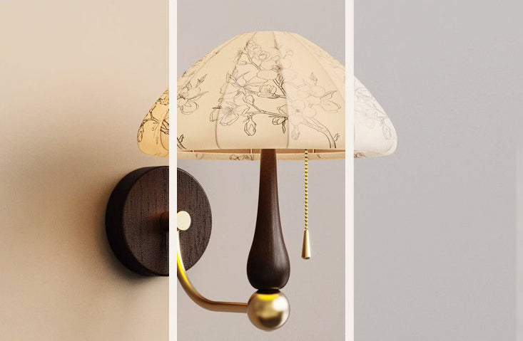 Vintage fabric wall lamp room pendant light