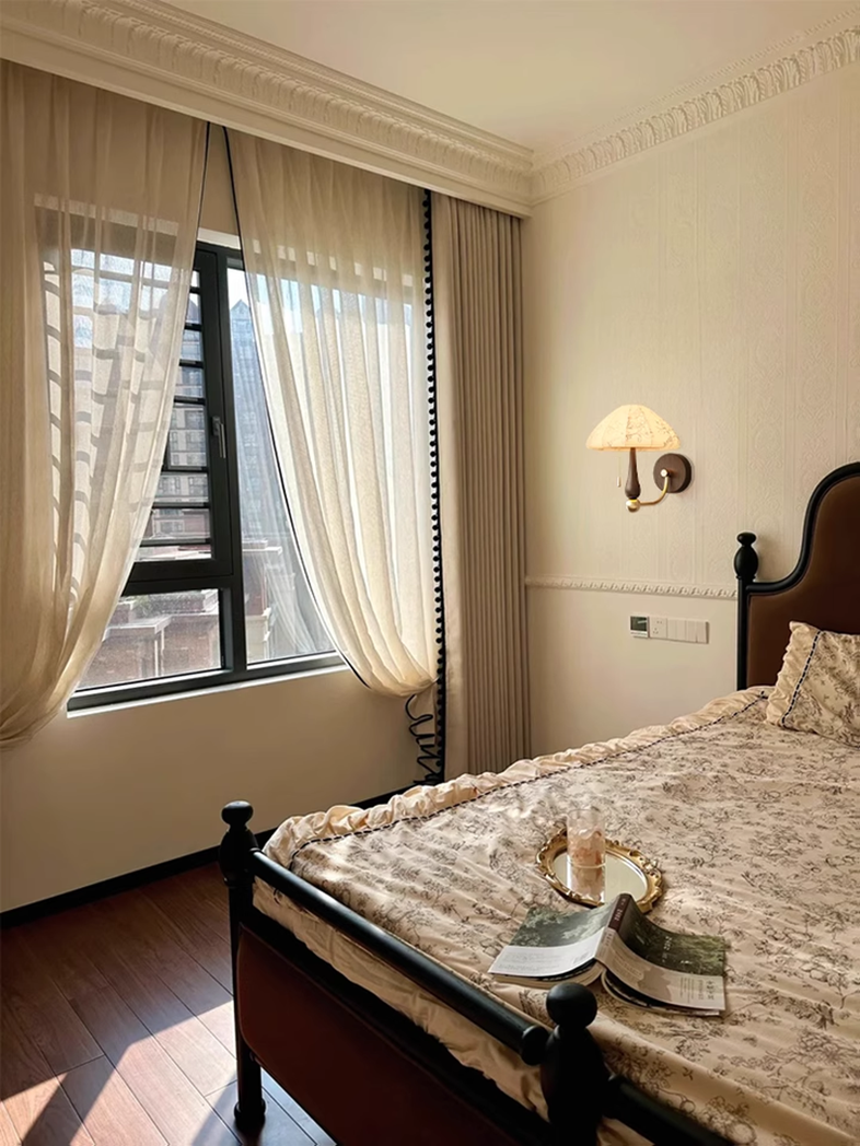 Vintage fabric wall lamp room pendant light