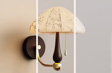 Load image into Gallery viewer, Vintage fabric wall lamp room pendant light
