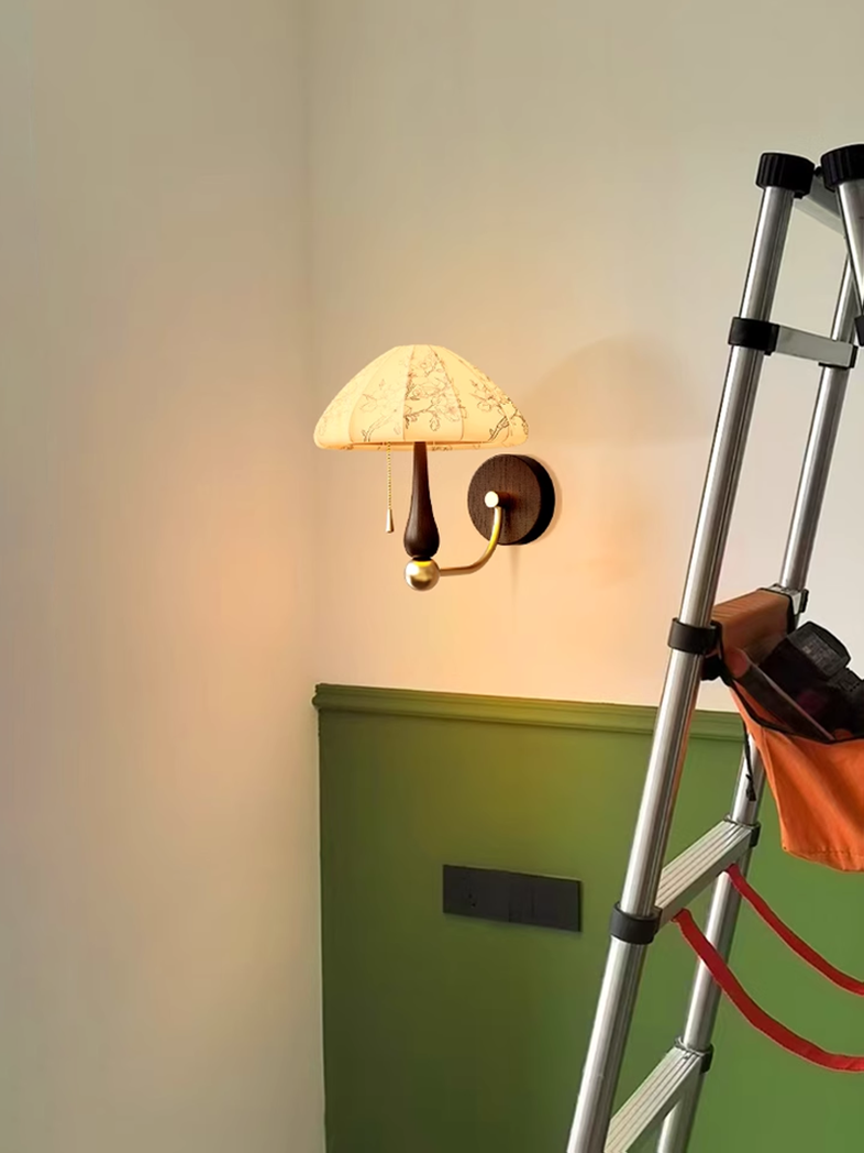 Vintage fabric wall lamp room pendant light