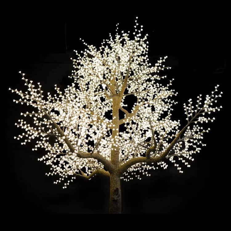 Warm white LED cherry blossom tree 16ft bright canopy with high LED density