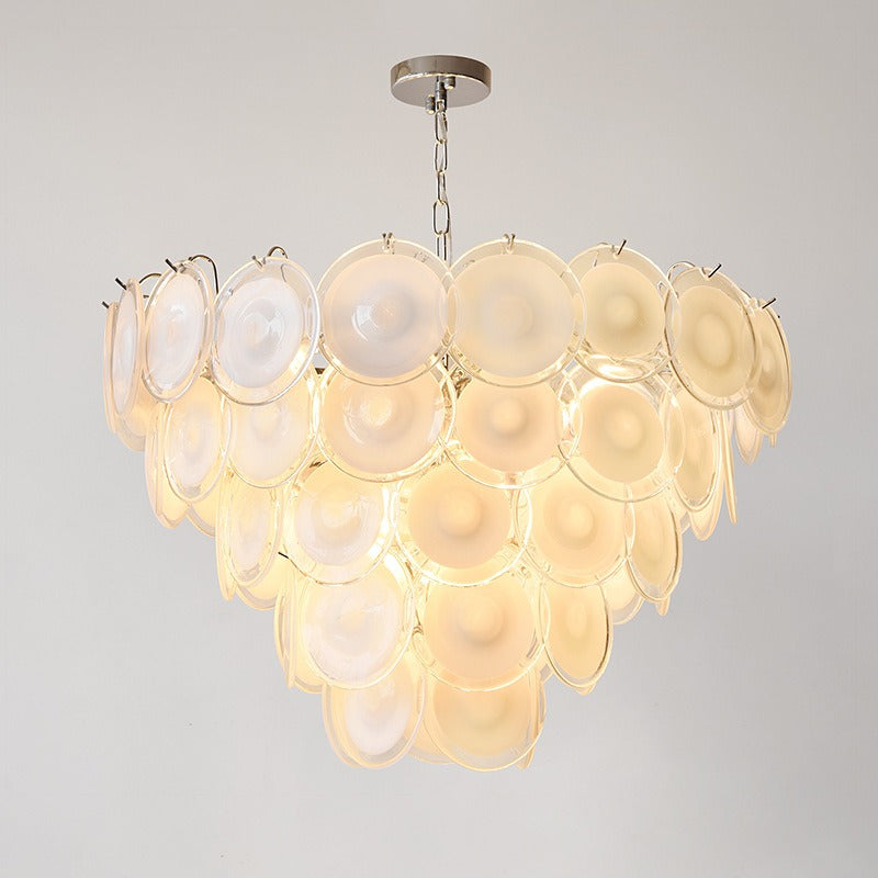 Glass Chandelier Milky white