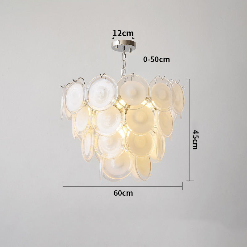 Glass Chandelier Milky white