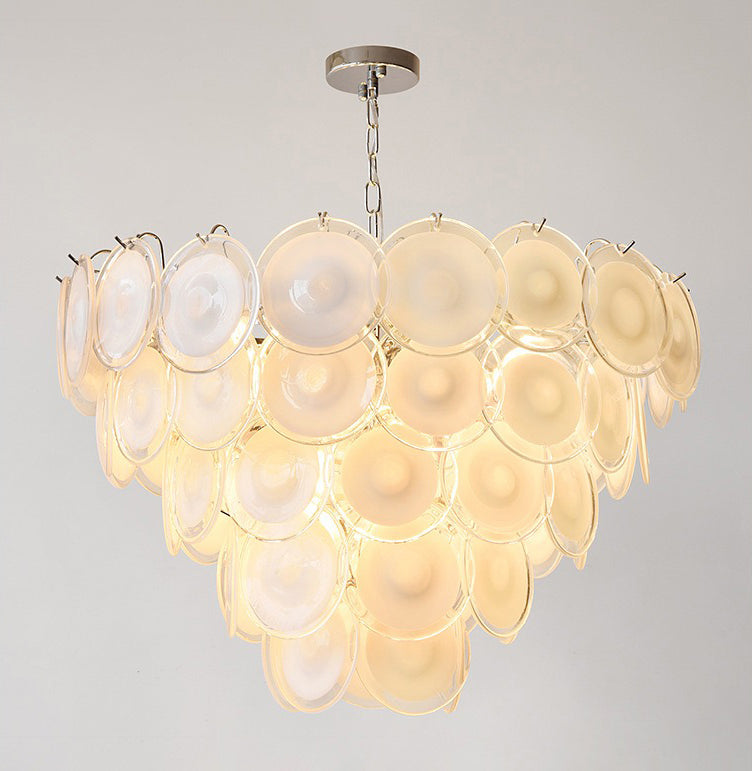 Glass Chandelier Milky white