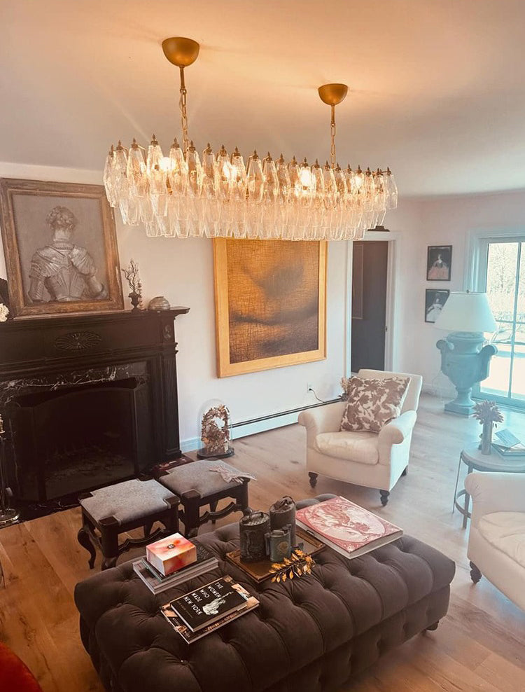 Murano French Vintage Glass Dining Room Light Chandelier