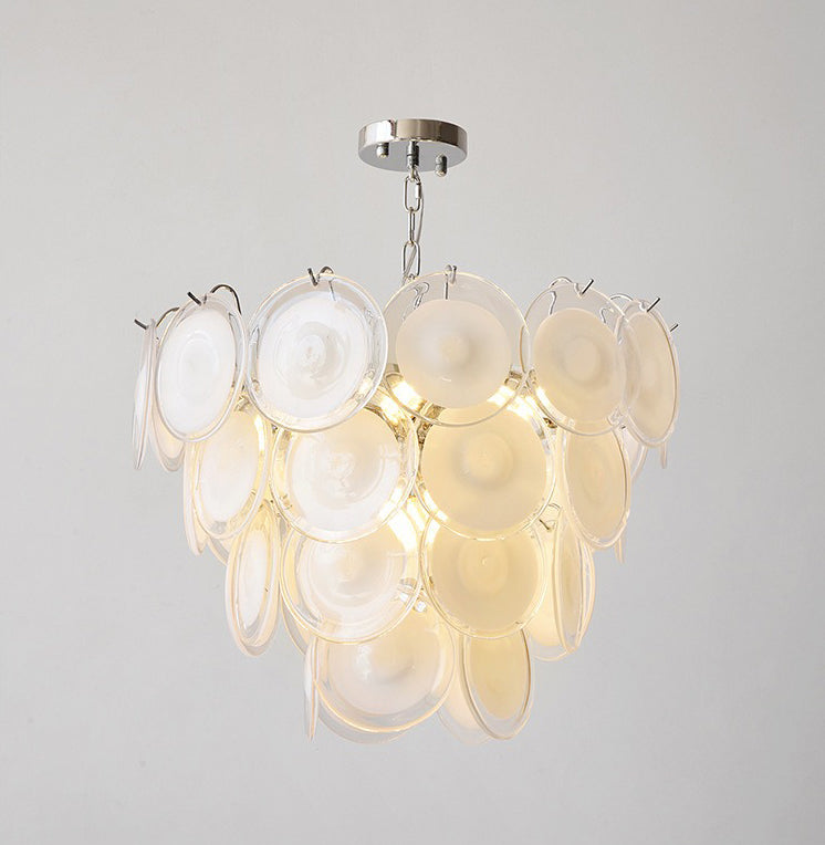 Glass Chandelier Milky white