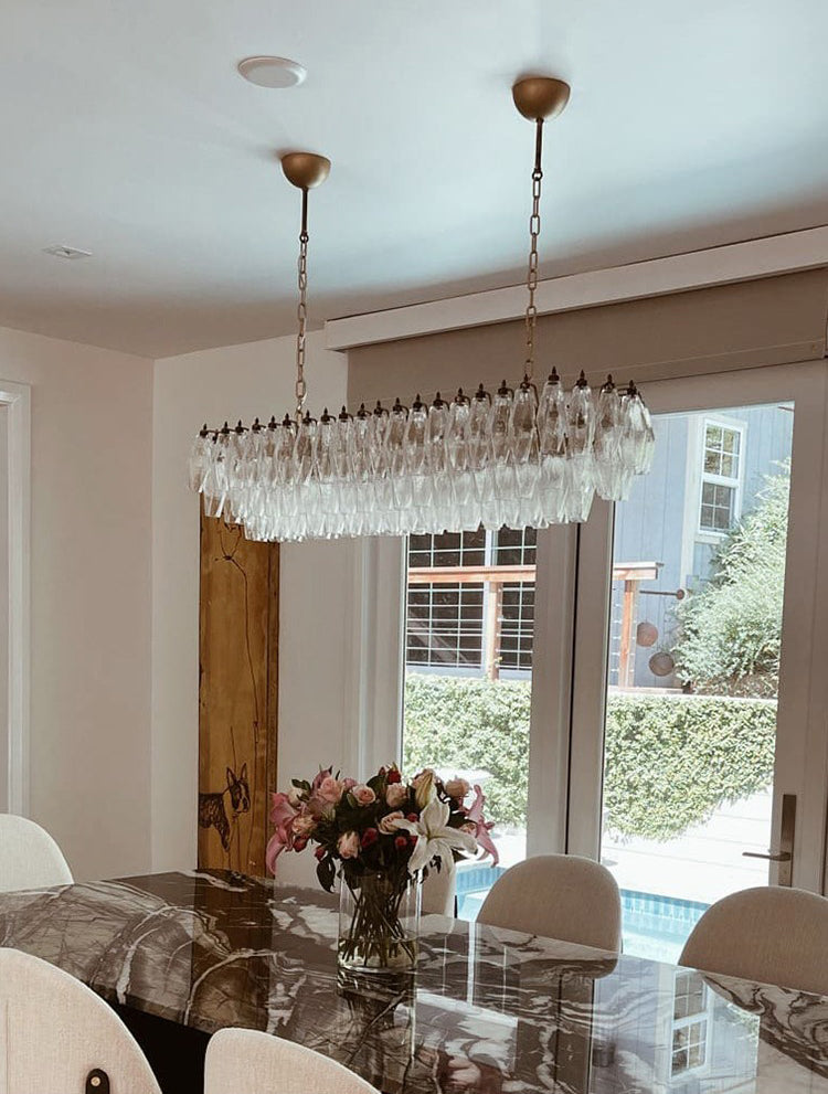 Murano French Vintage Glass Dining Room Light Chandelier