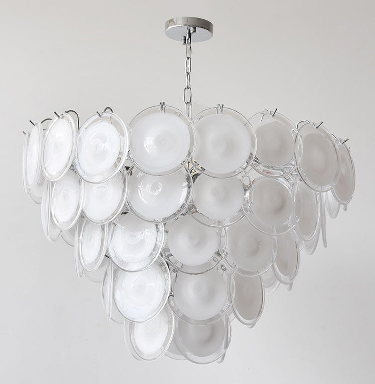 Glass Chandelier Milky white