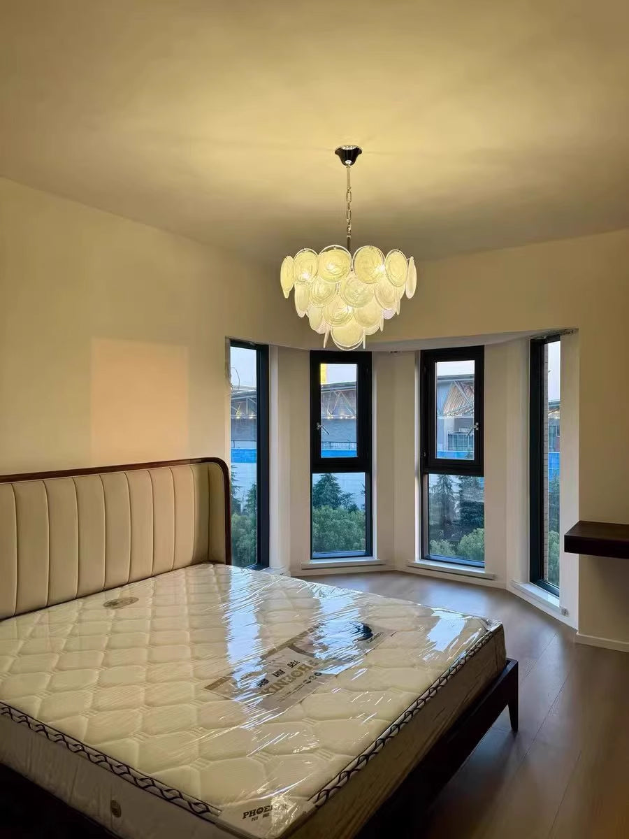 Glass Chandelier Milky white