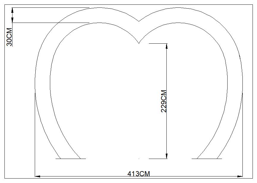valentines day Wedding decoration lamp LED heart-shaped tunnel lamp Motif light