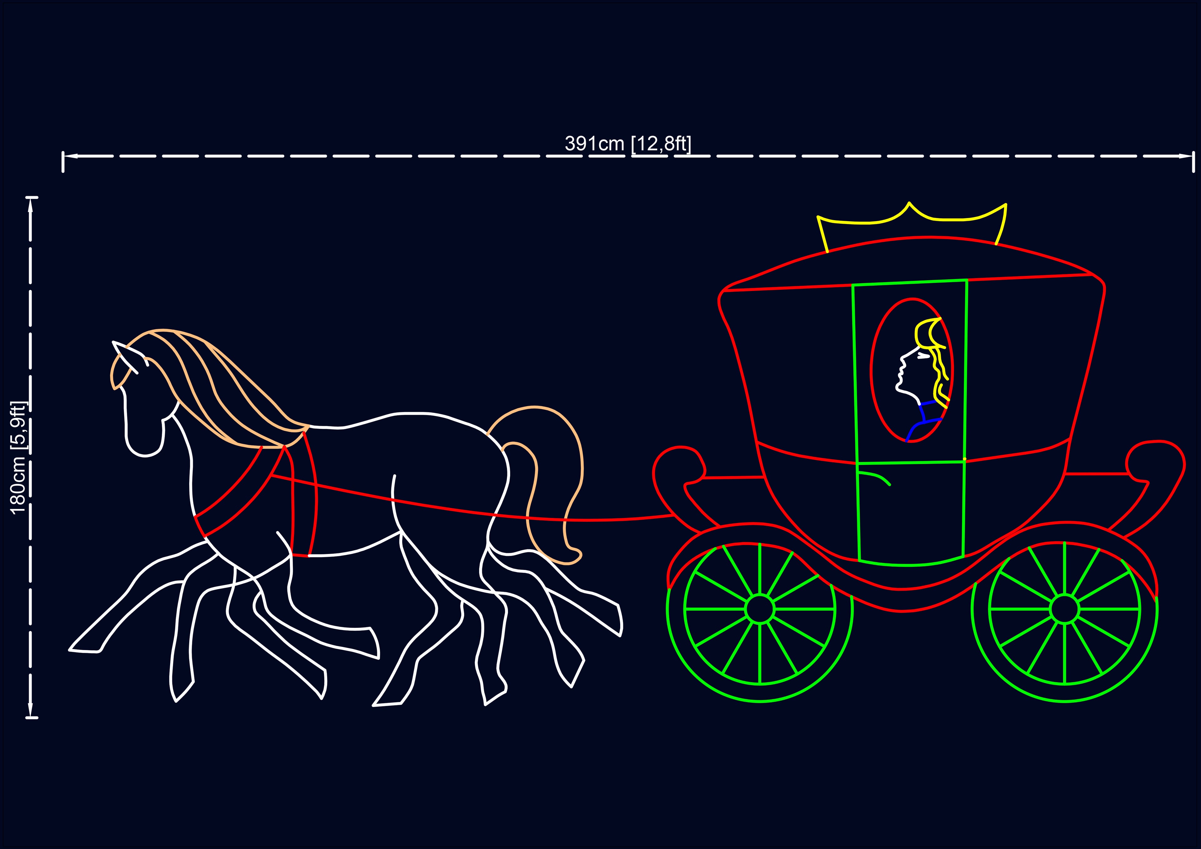 Outdoor Christmas Decorative 2D Animated motif Lights LED Rope Lights