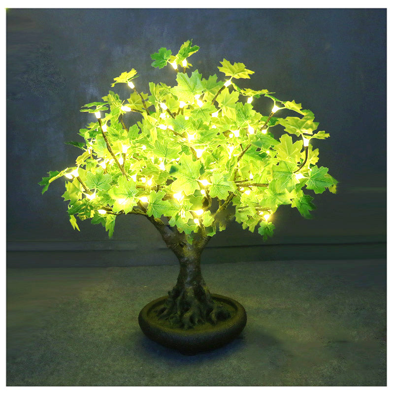 led bonsai tree light LED high simulation tree lights LED maple Tree bonsai tree,Height:80cm(2.62ft)