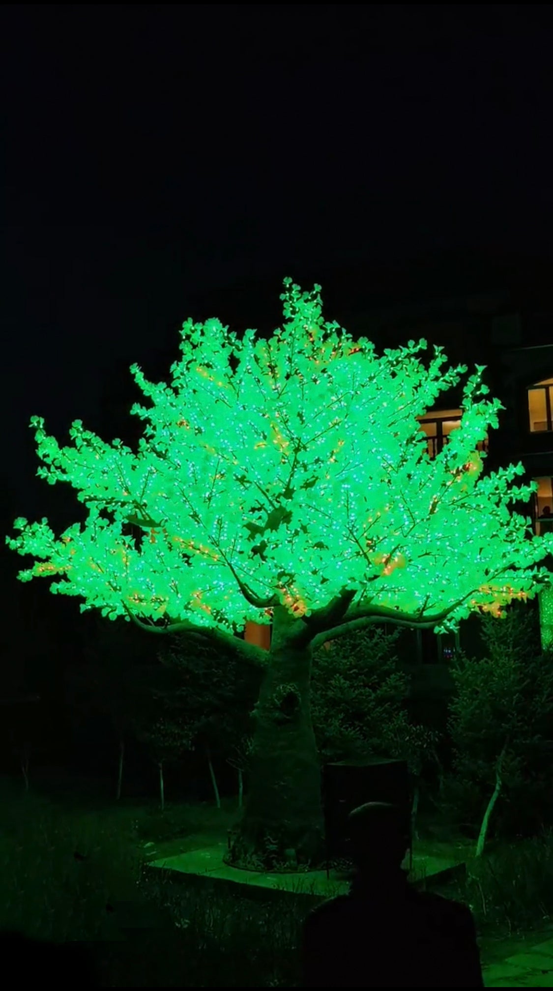 20ft DMX512 smart controlled Multi color Christmas decorations large outdoor LED Ginkgo tree