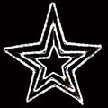 LED rope light star motif detail for commercial Christmas decor