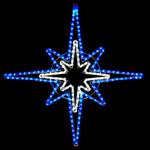 LED star rope light 2D Christmas motif for outdoor holiday decoration