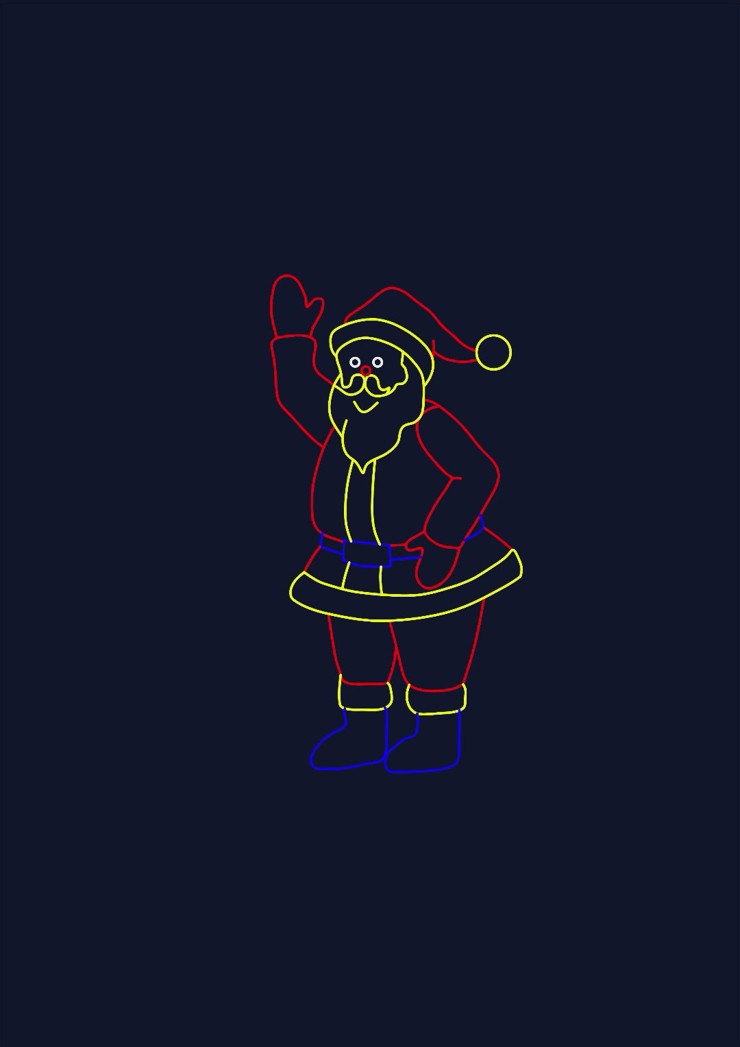 Outdoor Christmas Decorative Lights Halloween Decorative Lights 2D Animated Pattern Lights LED Rope Lights